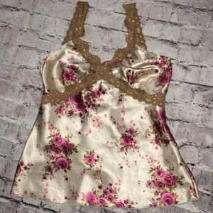 Poetry Clothing Floral Silky Lingerie Tank Top